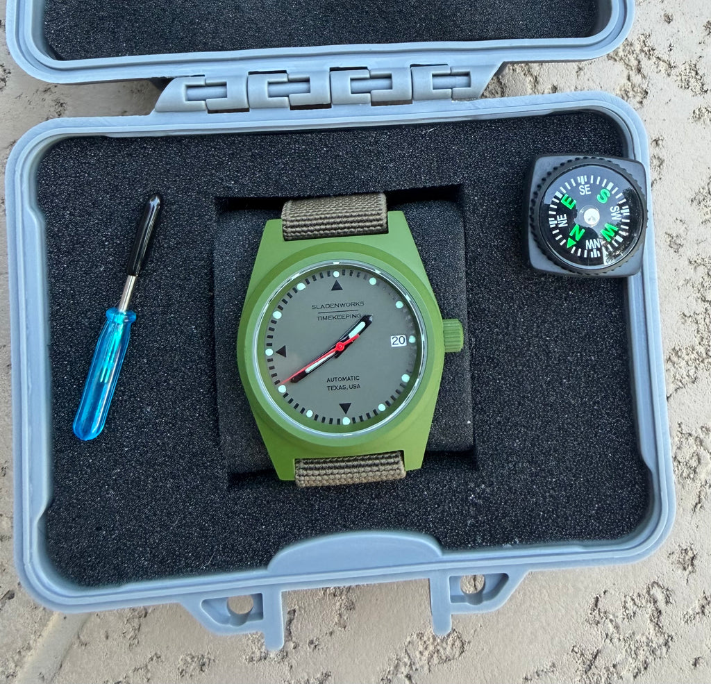 Sladenworks Field Watch - 38mm Multicam Bright Green