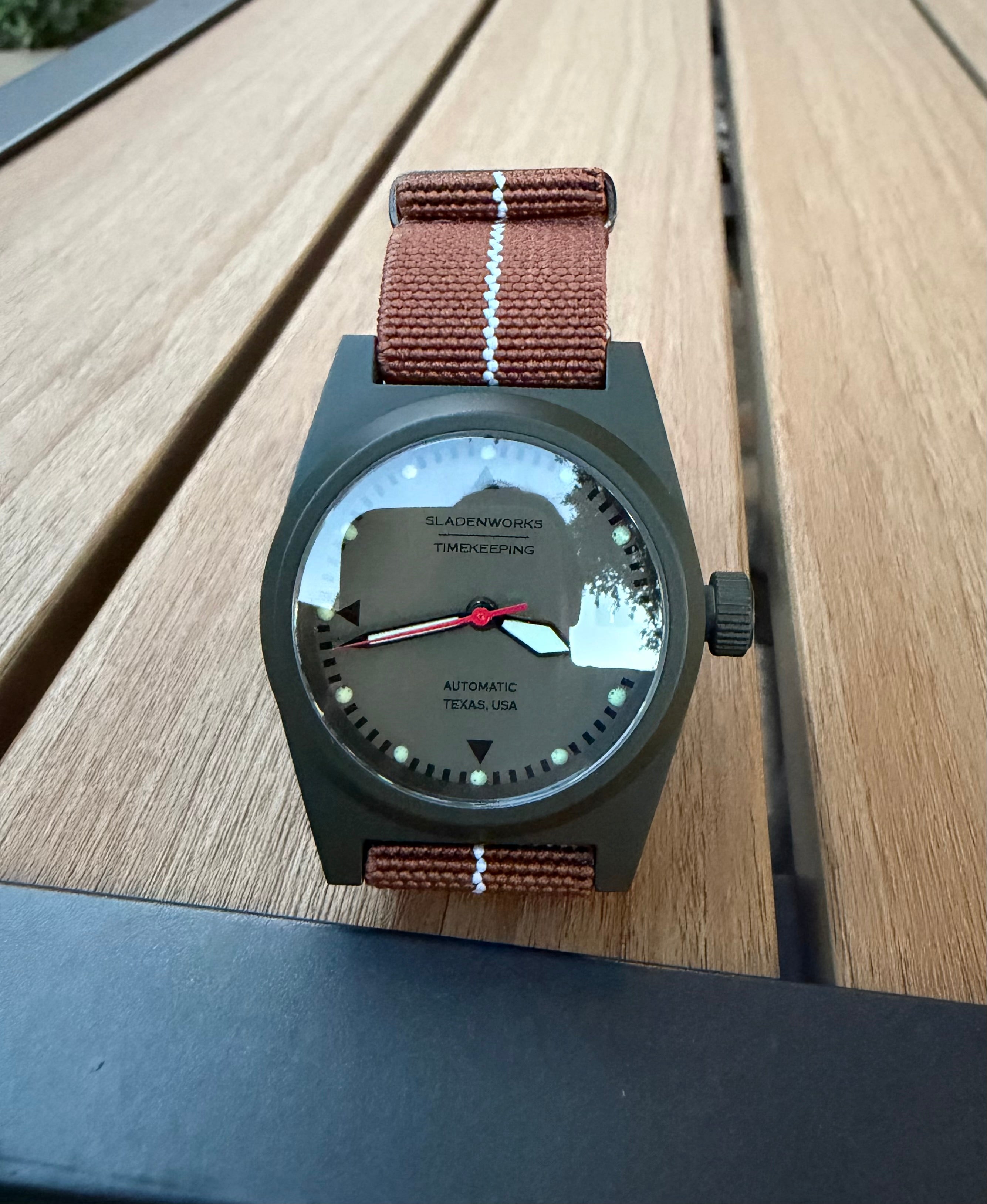 Sladenworks Field Watch - 38mm Mil-Spec Green