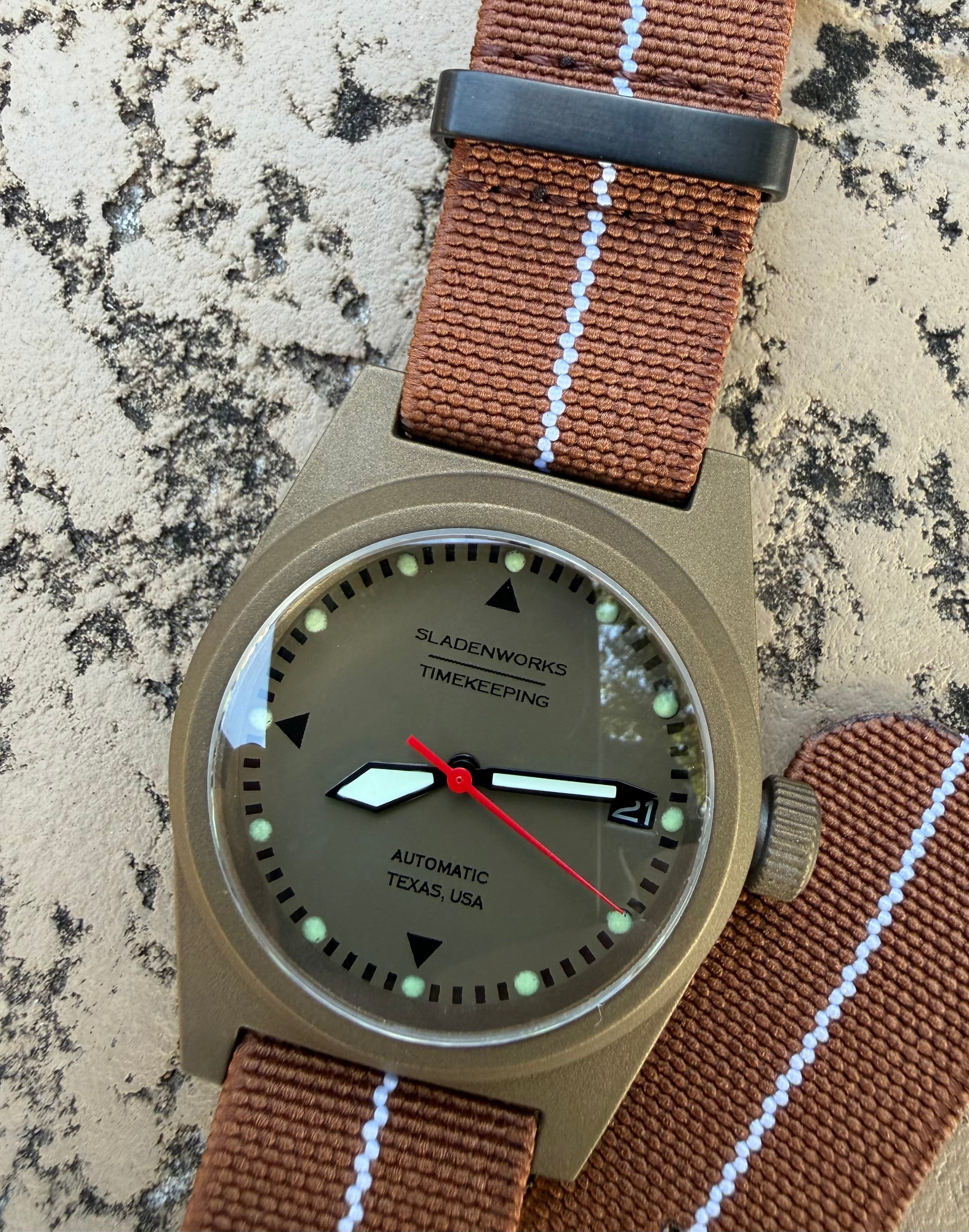 Sladenworks Field Watch - 38mm Burnt Bronze