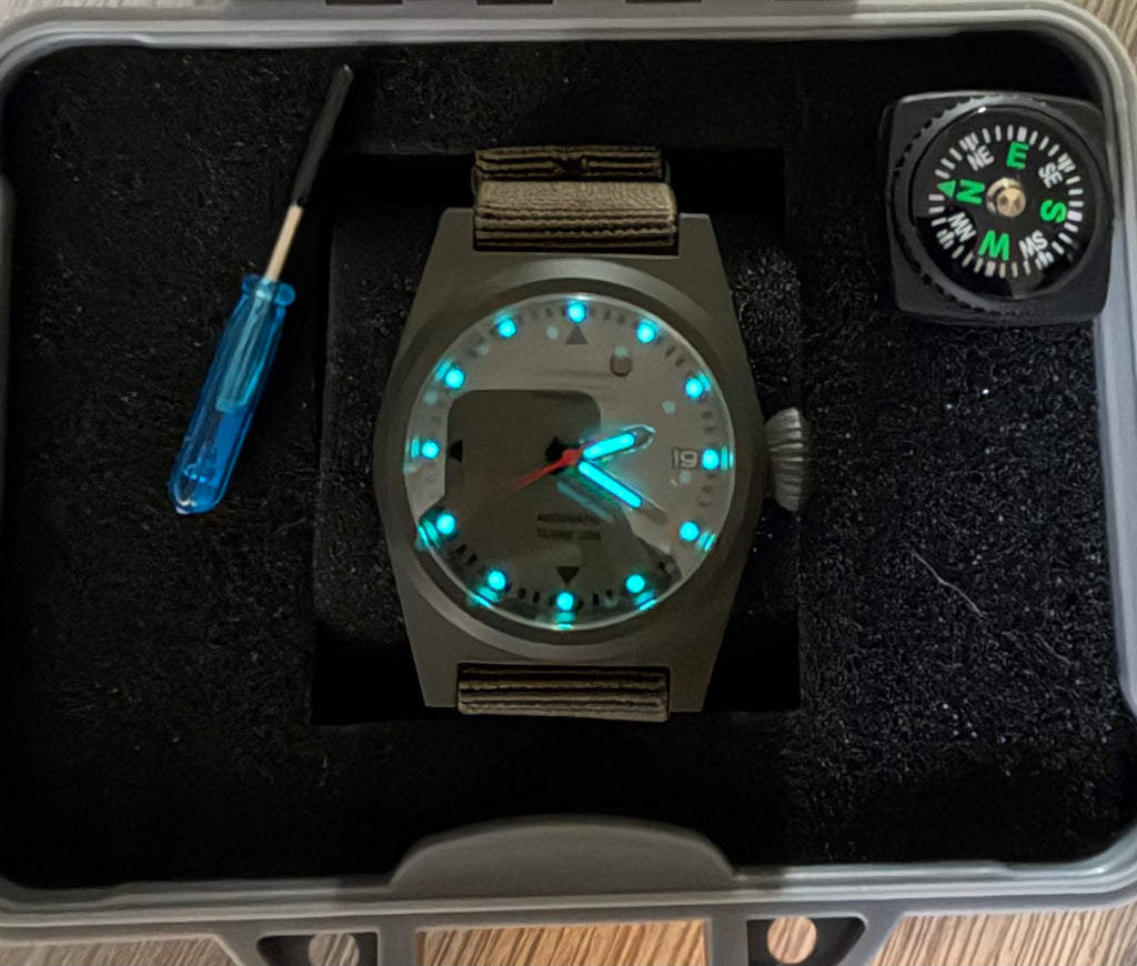 Sladenworks Field Watch - Big Crown 38mm Mil-Spec Green