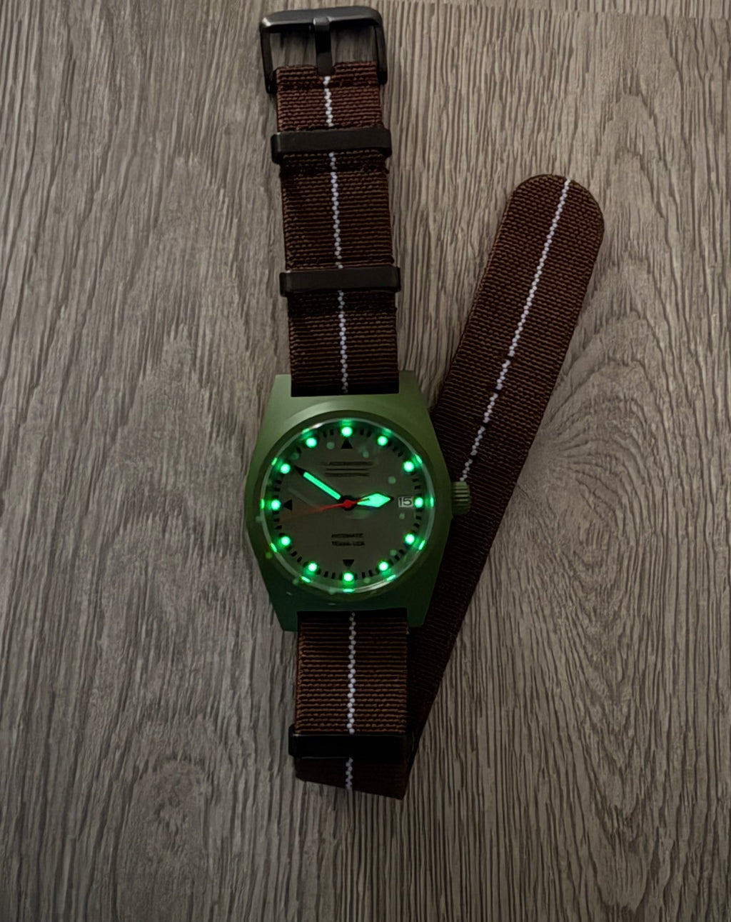 Sladenworks Field Watch - 38mm Multicam Bright Green